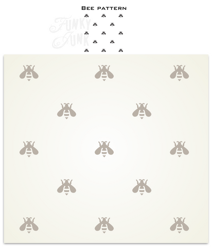 Add a touch of nature to your projects with this Bee Pattern stencil! Featuring a buzz-worthy repeating pattern of 13 1" adorable bumble bees, this stencil will give your projects a quaint and subtle look, perfect for all sized projects!