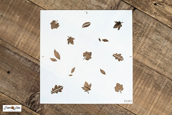 Fall Leaves stencil by Funky Junk's Old Sign Stencils