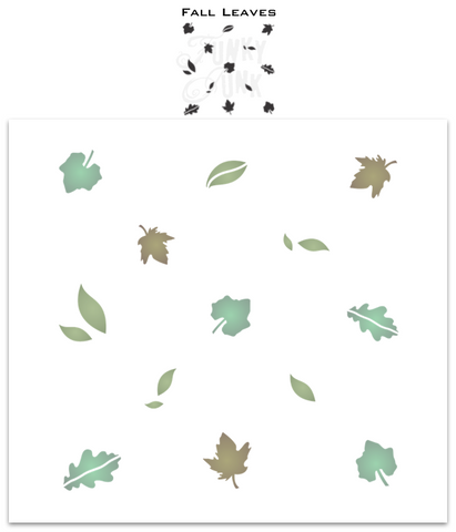 Capture the crisp air essence of fall with our Fall Leaves stencil! Its swirling pattern of various leaves adds a quaint fall touch to any project, perfect for creating a cozy and charming autumn feel. This fall stencil pattern can be repeated.