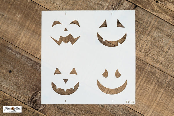 Pumpkin Faces fall stencil by Funky Junk's Old Sign Stencils