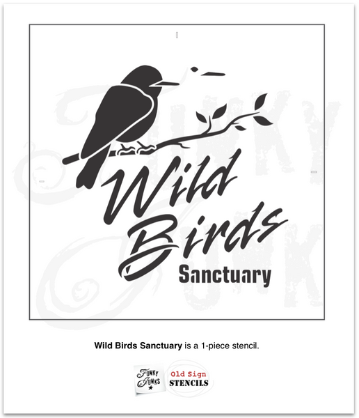 Add a charming touch to your bird bath or bird feeding stations with our Wild Birds Sanctuary stencil! Perfect for birding enthusiasts, this bird sign stencil will enhance your bird watching experience while adding a touch of whimsy. A bird sign must-have for any backyard sanctuary!