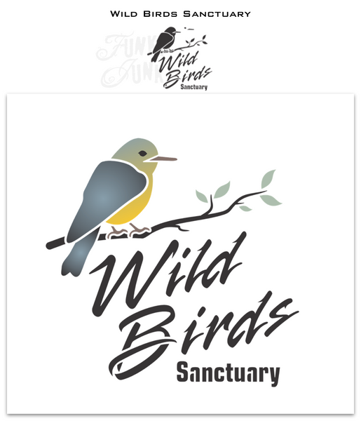 Add a charming touch to your bird bath or bird feeding stations with our Wild Birds Sanctuary stencil! Perfect for birding enthusiasts, this bird sign stencil will enhance your bird watching experience while adding a touch of whimsy. A bird sign must-have for any backyard sanctuary!