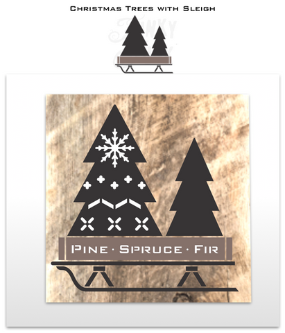 Pencil Christmas Trees stencil by Funky Junk's Old Sign Stencils